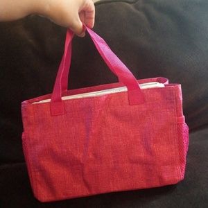 All-In Organizer in Pink Crosshatch